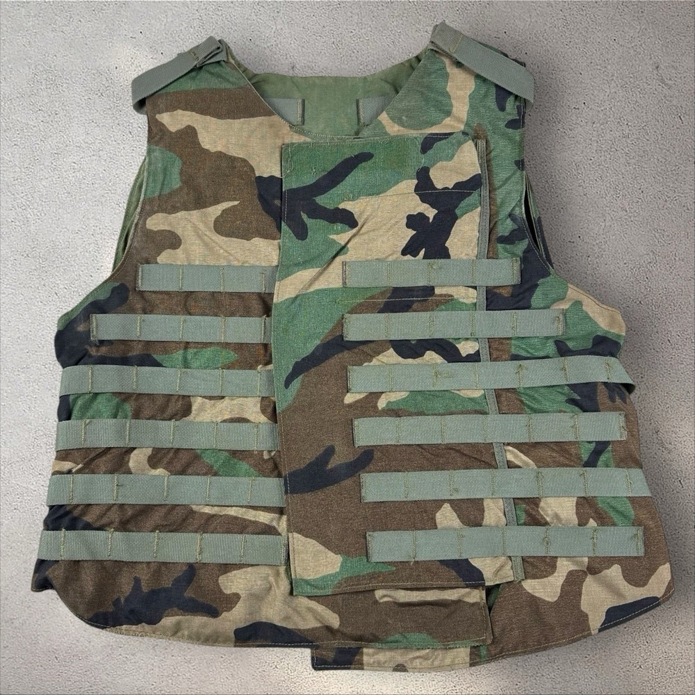 Interceptor Base Vest Sz L Without Soft Panels BDU Woodland Camo‎ Point Blank